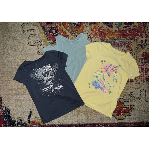 Girls’ Short Sleeve Top Bundle of 3 - Picture 1 of 4